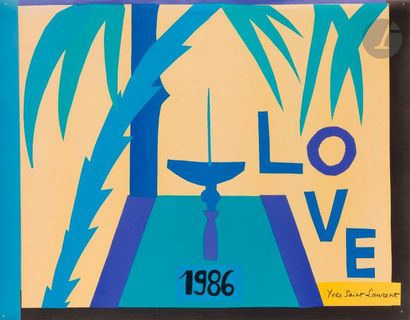 null Yves SAINT-LAURENT (1936-2008) 
Love. Affiche, 1986
Impression en couleurs (offset).
Épreuve...