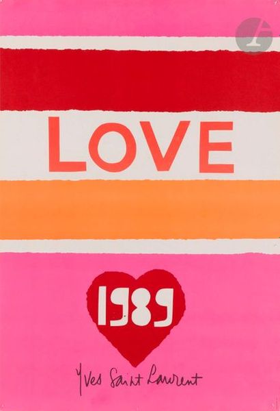 null Yves SAINT-LAURENT (1936-2008) 
Love. Affiche, 1989
Impression en couleurs (offset)....