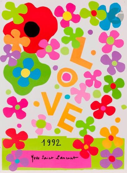 null Yves SAINT-LAURENT (1936-2008) 
Love. Affiche, 1992
Impression en couleurs (offset)....