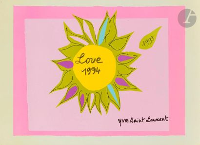 null Yves SAINT-LAURENT (1936-2008) 
Love. Affiche, 1993-1994
Impression en couleurs...