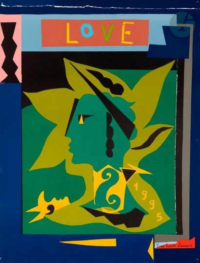 null Yves SAINT-LAURENT (1936-2008) 
Love. Affiche, 1995
Impression en couleurs (offset)....