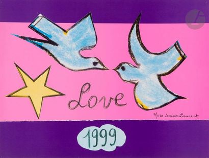null Yves SAINT-LAURENT (1936-2008) 
Love. Affiche, 1999
Impression en couleurs (offset)....