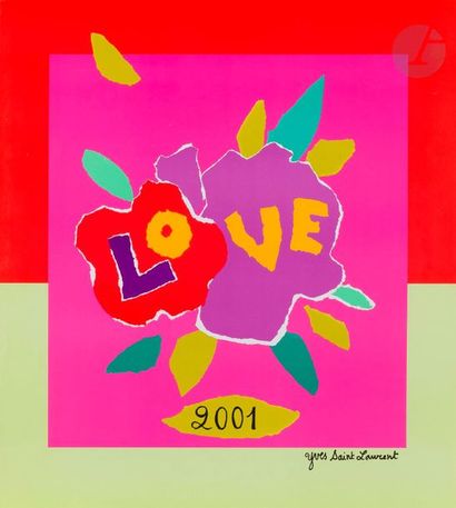 null Yves SAINT-LAURENT (1936-2008) 
Love. Affiche, 2001
Impression en couleurs (offset)....
