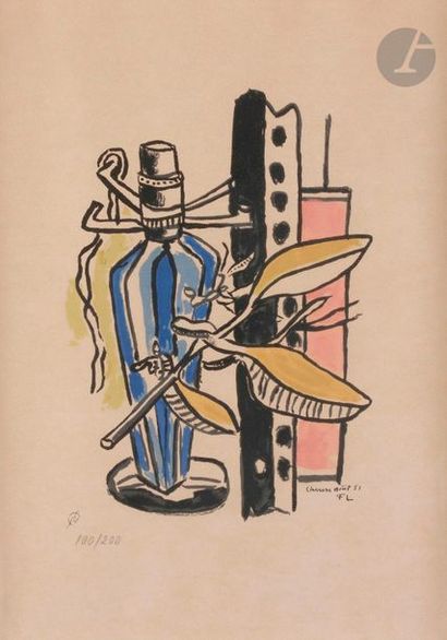 null Fernand Léger (1881-1955) (after
)La Bouteille bleue (pl
. for an album of 10...