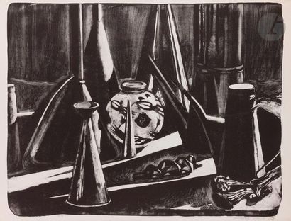 null Jean-Baptiste Sécheret (b. 1957
)
Still life with screw, 1989Lithograph. 
Proof...