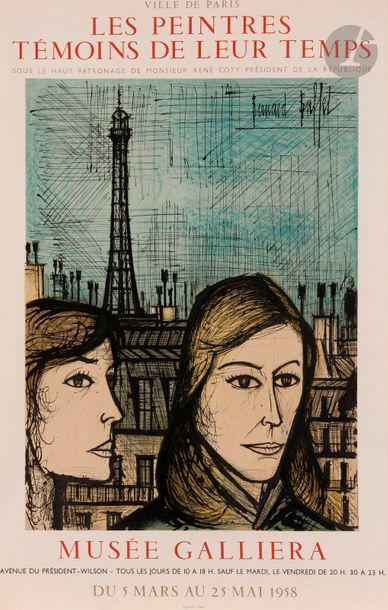 null Bernard Buffet (1928-1999
)Les Parisiennes. Poster for the exhibition " Les...
