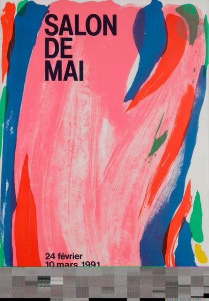 null Olivier Debré (1920-1999)Rose du Salon de Mai, 1991Lithograph in colours. 
Proof...