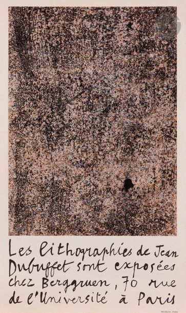 null Jean Dubuffet (1901-1985
)Les lithographies de Jean Dubuffet... Affiche pour...