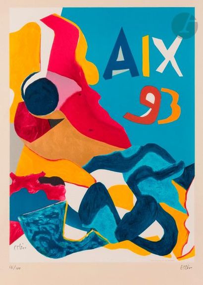 null Maurice Estève (1904-2001) (d’après)
Affiche pour le festival d’Aix, 1993
Lithographie...