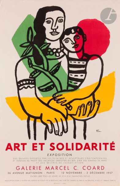 null Fernand Léger (1881-1955) (d’après)
Art et solidarité. Affiche pour une exposition...