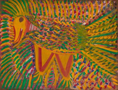 null Anselme BOIX-VIVES (1899-1969)
Chien oiseau, 1963
Gouache sur papier brun.
Signée...