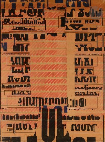 null Arthur AESCHBACHER (né en 1923)
Composition, 1978
Collage d’affiches lacérées...