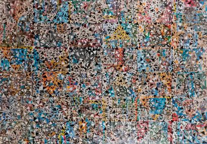 null Carlos GINZBURG (né en 1946)
Dissémination fractale
Collage.
124 x 177 cm