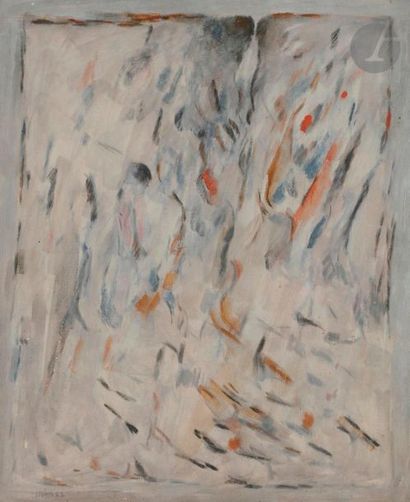 null Ferit ISCAN [Turkish] (1931-1986
)On the
white
wall
, 1962Oil on canvas.
Signed...