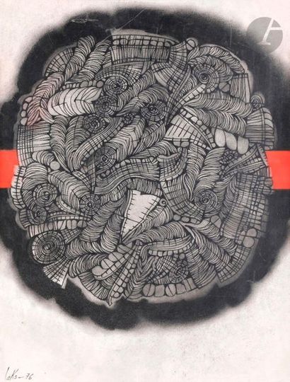 null Victor LAKS (1924-2011)
Composition, 1976
Charcoal and gouache.
Signed and dated...