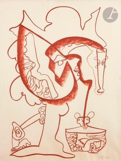 null Charles LAPICQUE (1898-1988)
Cheval
Crayon gras.
Signé en bas à droite.
63 x...