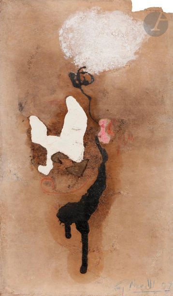 null Gastone NOVELLI (1925-1968)Composition, 1957Oil,
ink and watercolour
on cardboard.

Signed...
