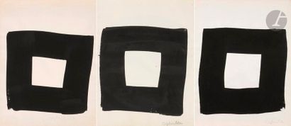 null Jean CAPDEVILLE (1917-2011
)
Study for Solstice and Equinox, 1971Gouache - Triptych....