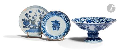 null CHINE et VIETNAM - XIXe siècle
Ensemble en porcelaine bleu blanc comprenant...