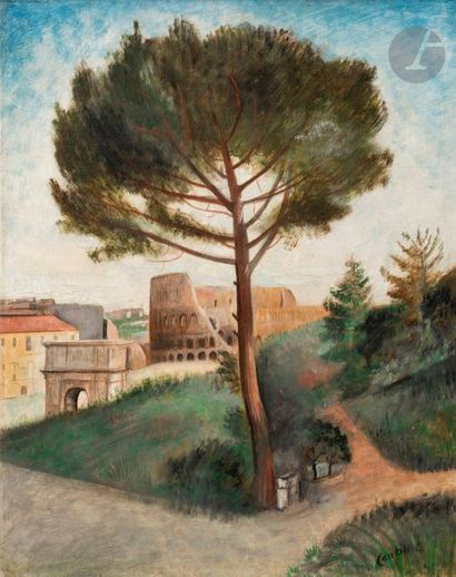 null Othon COUBINE (1883-1969)
Rome, le Colisée, vers 1922
Huile sur toile.
Signée...