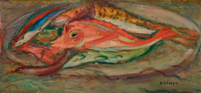 null Henri LEBASQUE (1865-1937)
Nature morte aux poissons
Huile sur toile.
Signée...