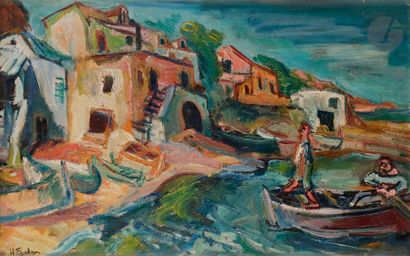 null Henri EPSTEIN (1892-1944)
Port d’Erbalunga, Cap Corse : maison du pêcheur au...