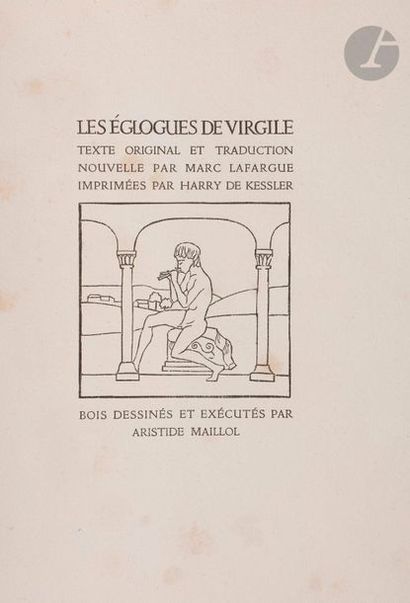 null [MAILLOL (Aristide)] - VIRGILE.
Les Églogues… Texte original et traduction nouvelle...