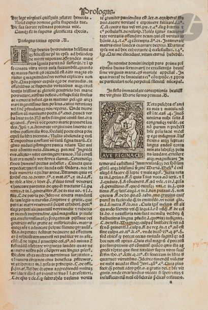 null BUSTI (Bernardino de).
Marian.
Milan: Leonard Pachel, May 21, 1493. - In-4,...