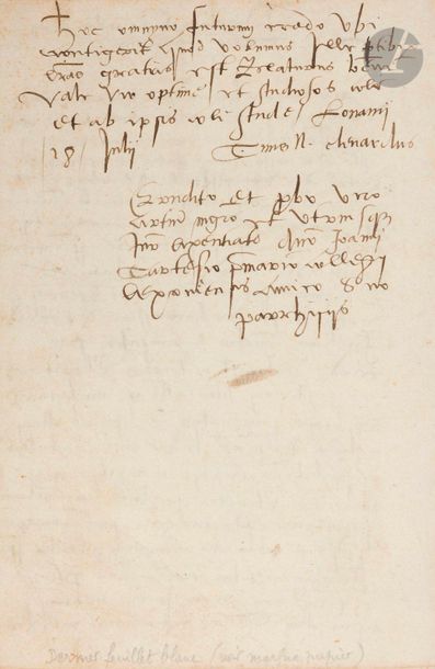 null BEROALDO (Filippo).
Oratio Proverbiorum.
Bologna: Benedictus Hectoris, December...