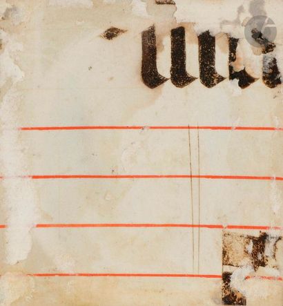 null [LIGHTING] Initial "P" historiated. St. Clare of Assisi 
Fragment from an antiphonary...