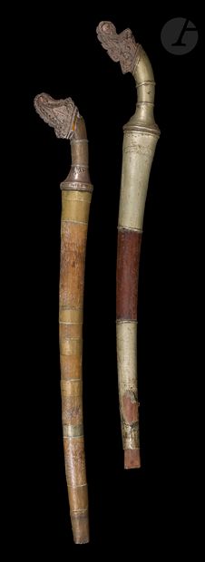 null Deux sabres balato, Indonésie, XIXe siècle
Sabres à lame de faible courbure,...