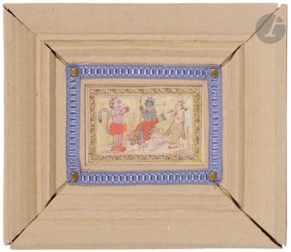 null Les avatars de Vishnu, Cachemire, XIXe siècle
Ensemble de 4 petites gouaches...