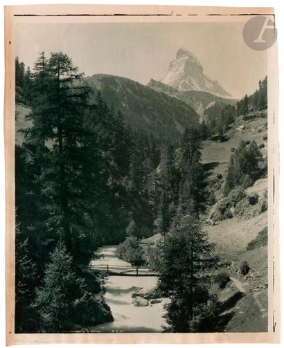 null Maison Adolphe Braun
Alpes suisses, vallée de Zermatt, c. 1893.
Mont Cervin.
Deux...