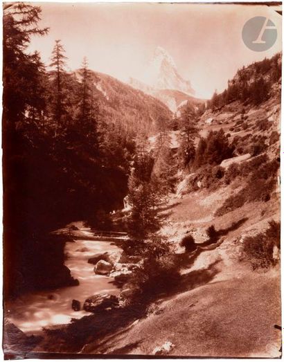 null Maison Adolphe Braun
Alpes suisses, vallée de Zermatt, c. 1889.
Mont Cervin....
