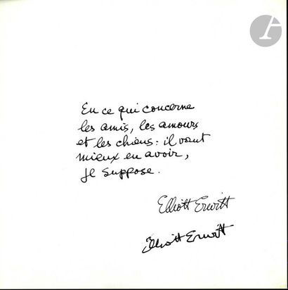null ERWITT, ELLIOTT (1928) [Signed]
Amoureux [et autres optimistes incurables]
Éditions...