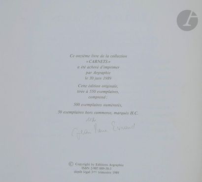 null EVRARD, JEAN-PIERRE (1936) [Signed]
Pays de permission.
Ed. Argraphie, 1989.
In-8...