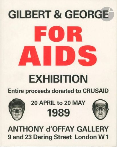 null GILBERT & GEORGE (1942 & 1943) [Signed]
For Aids.
Anthony d'Offay Gallery, London,...