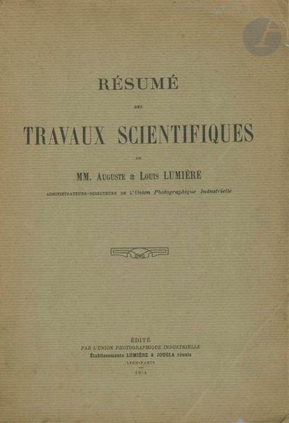 null LUMIERE, AUGUSTE & LOUIS
Résumé des travaux scientifiques de MM. Auguste et...