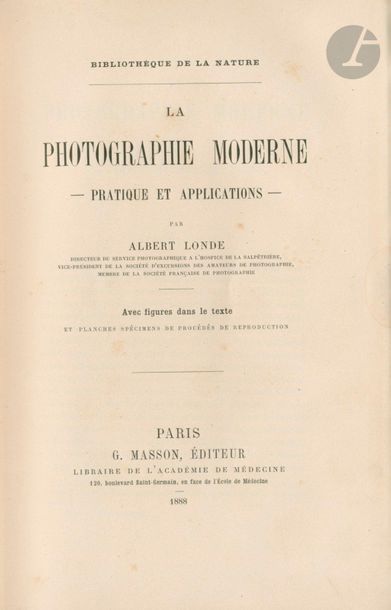 null LONDE, ALBERT (1858-1917)
La photographie moderne.
Pratique et applications.
Avec...