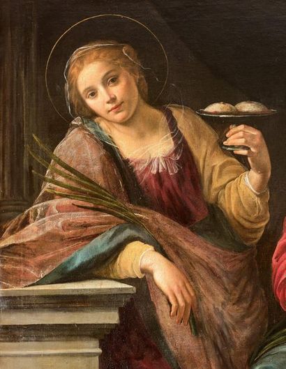 null Giuseppe VERMIGLIO (1585 - 1635)
Le Mariage mystique de sainte Catherine entre...