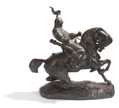 null Antoine-Louis Barye (1796 - 1875)
Tartar warrior (stopping his horse)
Posthumous...
