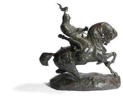 null Antoine-Louis Barye (1796 - 1875)
Guerrier tartare (arrêtant son cheval)
Fonte...
