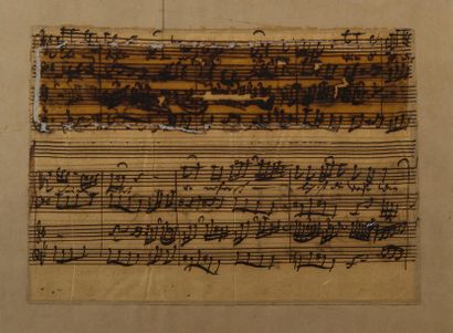  BACH Johann Sebastian (1685-1750). MANUSCRIT MUSICAL autograph, fragment of the...