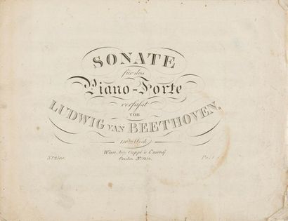 null BEETHOVEN Ludwig van (1770-1827).
Cinq éditions anciennes de Sonates pour piano.
Grande...