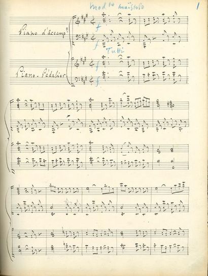 null GOUNOD Charles (1818-1893).
MANUSCRIT MUSICAL autographe signé « Ch. Gounod »,...