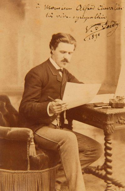null INDY Vincent d' (1851-1931).
L.A.S. "Vincent d'Indy", Vernoux (Ardèche) October...