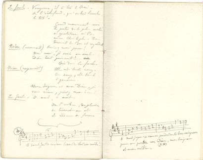 null INDY Vincent d' (1851-1931).
MUSICAL MANUSCRIPT autograph signed "Vincent d'Indy",...