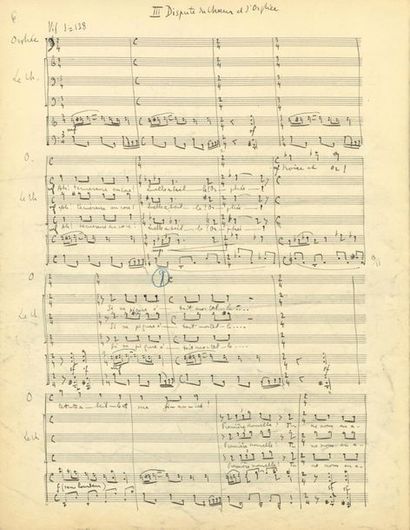  MILHAUD Darius (1892-1974). MANUSCRIT MUSICAL autographe signé « Milhaud », Les...