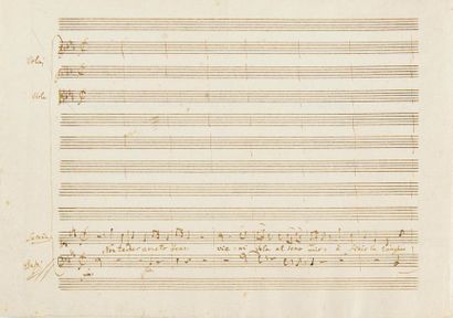  MOZART Wolfgang Amadeus (1756-1791). MANUSCRIT MUSICAL autographe, Scena con Rondò...