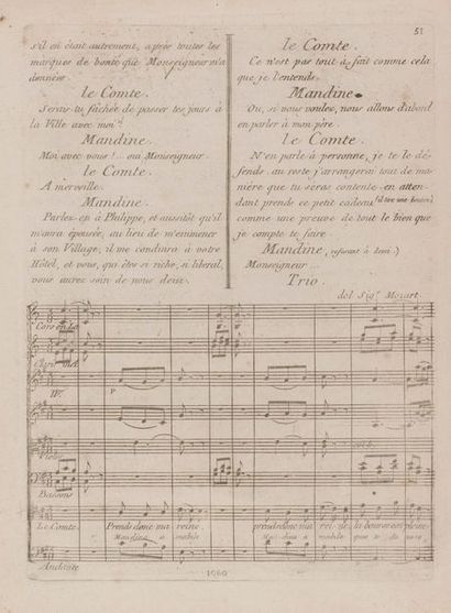 null MOZART Wolfgang Amadeus (1756-1791).
La Villanella Rapita Ou La Villageoise...